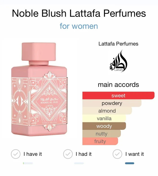 BADEE AL OUD NOBLE BLUSH WOMEN - EDP 100ML (3.4oz) by LATTAFA
