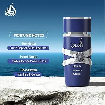 ASAD ZANZIBAR LIMITED EDITION EDP MEN - 100ML (3.4oz) BY LATTAFA
