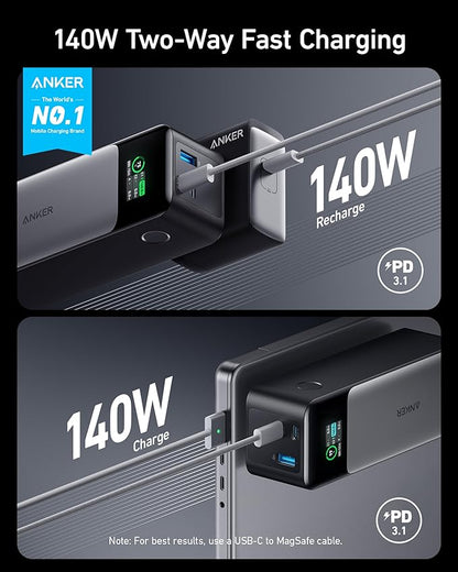 Cargador portátil - ANKER de 3 puertos de 24,000 mAh con salida de 140 W