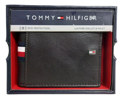 Tommy Hilfiger - Billetera Marrón Liso