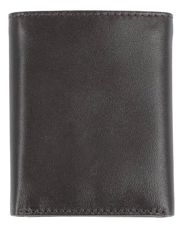Steve Madden - Billetera Trifold Negro 100% Cuero